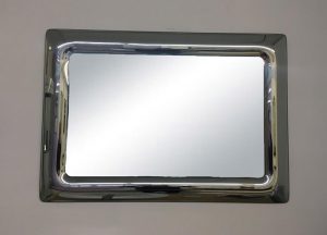 Specchiera bagno con cornice in metallo